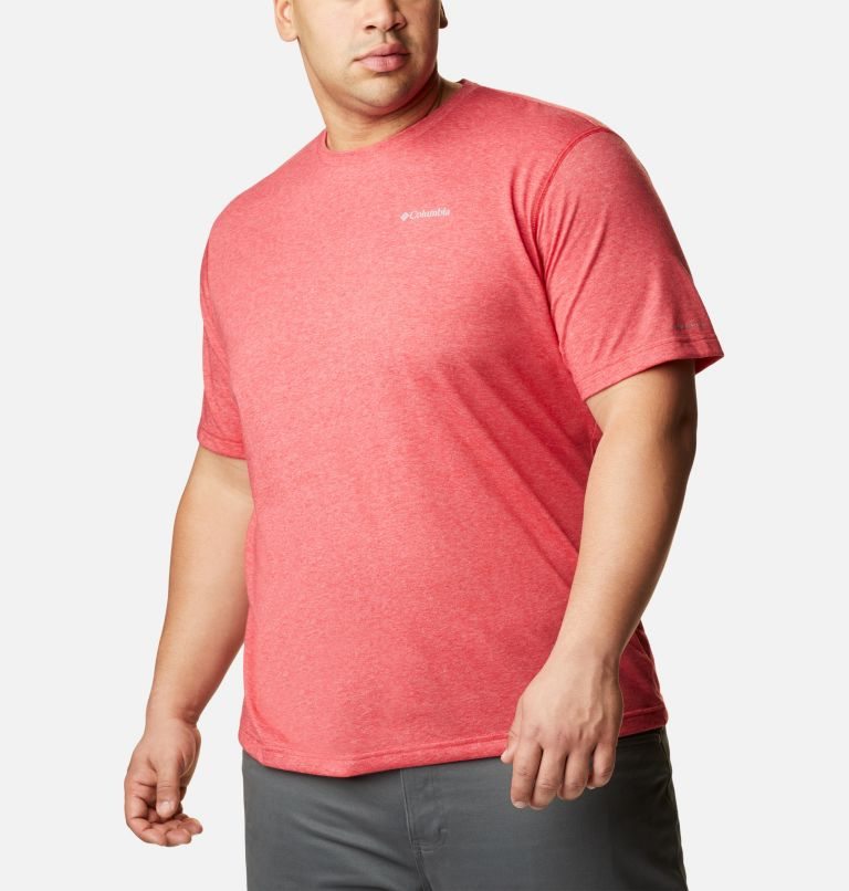 Men's Columbia Thistletown Park Crew T Shirts Red | Plus Size CA-L65AC